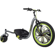 Huffy Green Machine Drift Trike Tricycle Stunts, Drifts and Spins - Action Packed Thrill Kart Fun in Green, Grey & Black