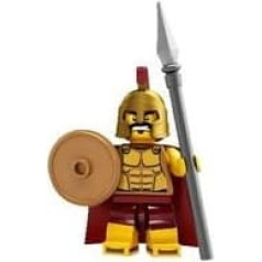 LEGO minifigūriņu kolekcija 2. sērijas brīvi novietota minifigūriņa Spartans no LEGO