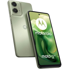 Motorola Mobility Moto g24 viedtālrunis (6,56 collu HD+ displejs, 50 MP kamera, 8/128 GB, 5000 mAh, Android 14) Ledus zaļš ar aizsargvāciņu + mobilā tālruņa turētājs [Ekskluzīvi Amazon]