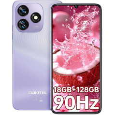 OUKITEL C51 viedtālrunis bez līguma - 18GB + 128GB mobilais tālrunis bez līguma 6,8 collu 90Hz ekrāns, Android 13 5150mAh akumulators 13MP + 5MP kamera, sejas + pirkstu nospiedumi, GPS, Dual SIM 4G