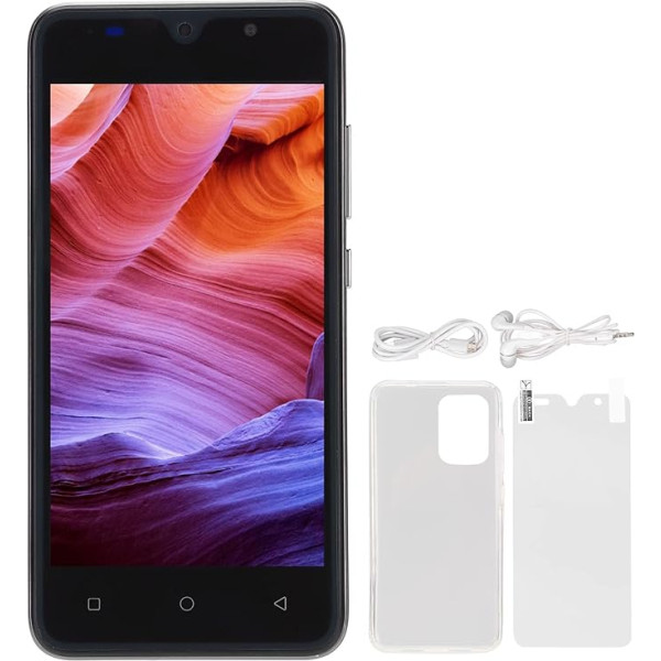 Elprico 8 Pro Android viedtālrunis, 5 collu HD ekrāns, Dual SIM, RAM 512 MB ROM 4 GB, 1500 mAh akumulators (melns)