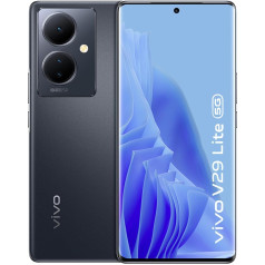 vivo V29 Lite 5G viedtālrunis, 8GB + 128GB, izliekts 3D AMOLED displejs, 120Hz, 64MP OIS kamera, 5000mAh + 44W FlashCharge, paplašināta RAM + 8GB, Android 13, Black