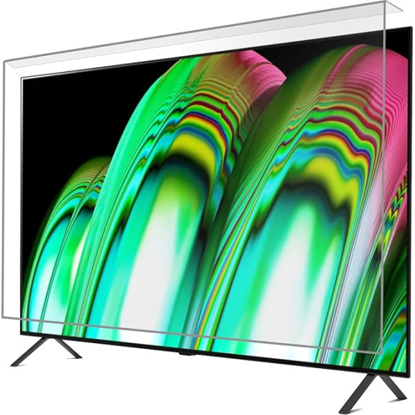 GlassZilla TV ekrāna aizsarglīdzeklis 127 ekrāna (50 collas), aizsargā pret bojājumiem, aizsargā TV ekrānu, LCD, LED, 4K OLED un HD televizoru ekrāna aizsardzība, izturīgs ekrāna aizsargs, viegla uzstādīšana 32-65 collas