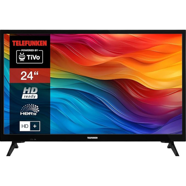 Telefunken TiVo XH24TO550S TV 24 collu viedtelevīzija, ko nodrošina TiVo (HD-Ready, HDR, HD+, 6 mēneši, ieskaitot trīskāršu uztvērēju)