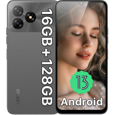 UMIDIGI G5 viedtālrunis bez līguma, 16GB + 128GB/1TB, Mobilais tālrunis bez līguma, Android 13, 50MP + 8MP, 6,6 collu HD+ displejs, 5000 mAh viedtālrunis, Unisoc T606 Octa Core 4G Dual SIM Mobile