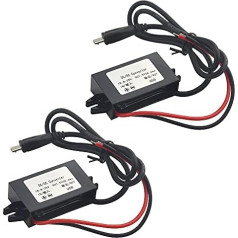 BGTXINGI 2 DC-DC līdzstrāvas pārveidotāja modulis 3A 12V 24V līdz 5V līdzstrāvas pārveidotājs ar mikro USB portu (USB Micro interfeiss)