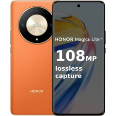 HONOR Magic6 Lite 5G viedtālrunis 8GB + 256GB 120Hz Anti-Drop displejs 6,78 collu trīskāršā aizmugurējā kamera 108MP 5300mAh akumulators Dual SIM Android 13 Orange