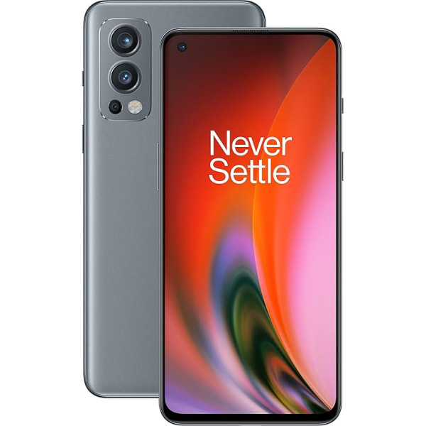 ONEPLUS Nord 2 5G (Latvija) - 8GB RAM 128GB SIM bez SIM kartes viedtālrunis ar trīskāršu kameru un 65W Warp Charge - pelēks, Sierra [AK versija]