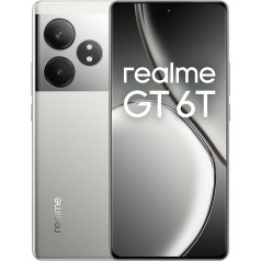 realme GT 6T 5G Smartphone 12 + 256 GB, Snapdragon 7+ Gen 3 Flagship Chipset, 120 Hz 6000 nit Hyper Display, 120 W Supervooc Charge, 5500 mAh Massive Battery, Sony 50MP OIS Camera, Fluid Silver (no