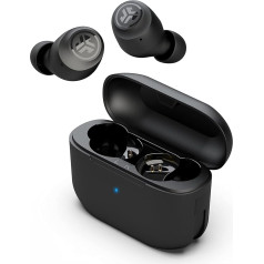 JLab Go Air Pop True Wireless In-Ear austiņas, Bluetooth austiņas, In-Ear Buds, austiņas un USB lādētājs ar Dual Connect, austiņas ar EQ3 skaņu un mikrofonu, melnas krāsas