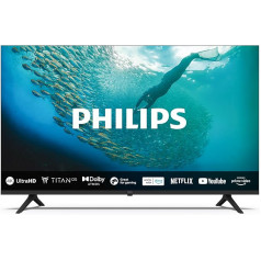 Philips 55PUS7009 4K LED Smart TV - 55 Zoll Display mit Pixel-präziser Ultra HD Titan OS Plattform und Dolby Atmos-Klang. Funktioniert mit Alexa und Google Sprachassistent - Schwarz