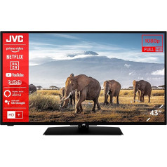 JVC LT-43VF5156 43 collu TV/Smart TV (Full HD, HDR, trīskāršais uztvērējs, Bluetooth) - iekļauts 6 mēnešu HD+ [2023], melns