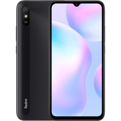 Xiaomi Redmi 9A viedtālrunis, 2GB RAM, 32GB ROM, 6,53 collu HD+ MTK Helio G25 Octa-Core procesors, Dual SIM + Micro SD, 13 MP kamera, AI Face Unlock globālā versija (Grey)