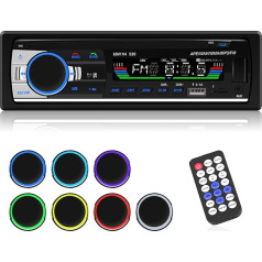 1 DIN autoradio ar Bluetooth - Autoradio ar Bluetooth brīvroku komplektu - 7 krāsu fona apgaismojums FM autoradio - USB/AUX IN/SD karte/MP3/WMA/WAV/FLAC