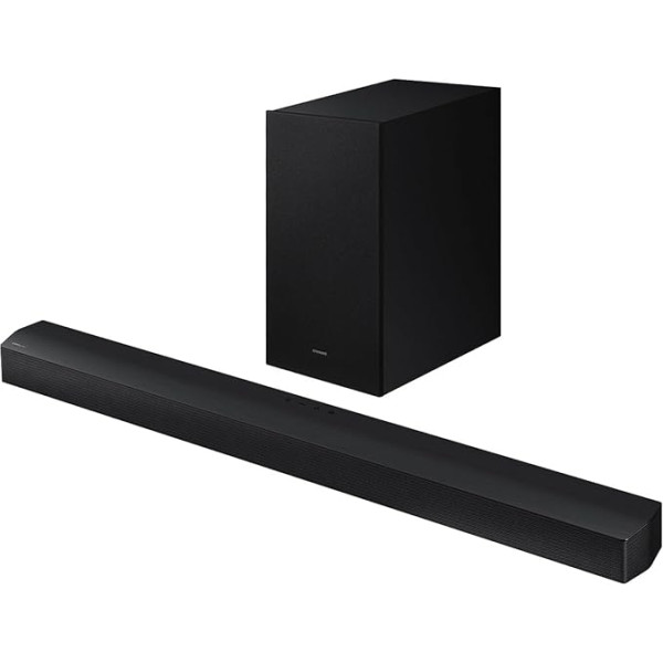 SAMSUNG Soundbar HW-B650D/ZF Series B, 4 skaļruņi, bezvadu Dolby 5.1ch, 3.1 kanālu audio, 3.1 kanālu skaņa, apkārtējās skaņas paplašināšana, saderīgs ar Alexa un Google Assistant, melns 2024