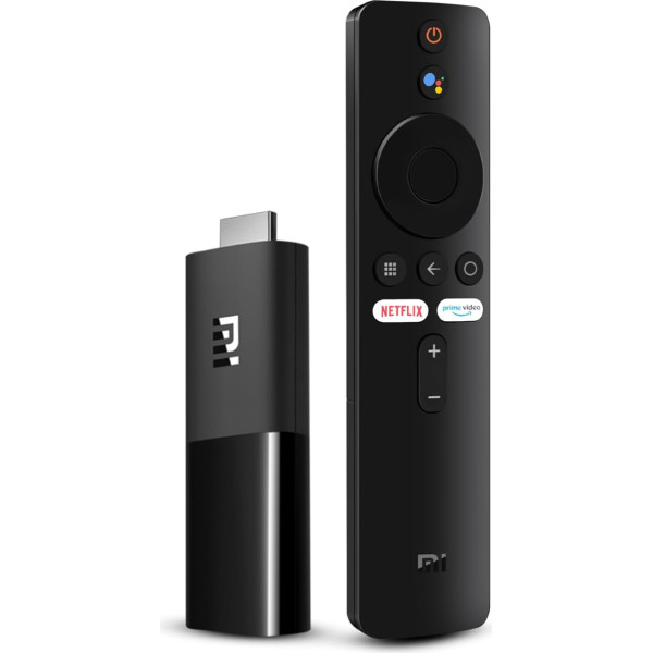 Mi TV Stick 2K ar Bluetooth tālvadības pulti, Google Assistant un Netflix + Prime Video Quick Dial pogu, Android TV 9.0 ar Google Playstore, Smart Cast, audio Dolby DTS-HD, Wi-Fi