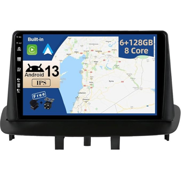 JOYX - 6G + 128G - Android 13 IPS autoradio piemērots Renault Megane 3 (2008-2014) - Bezvadu CarPlay/Android Car/DSP - LED kamera un mikrofons - 9 collu 2 DIN - DAB stūres vadība WiFi Fast Boat 360