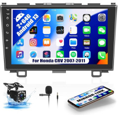 OiLiehu 2G + 64G Android 13 Double DIN radio Honda CRV 2007-2011 Automobiļu radio ar ekrānu 9 collu autoradio atbalsts Mirror Link/EQ/Bluetooth/SWC/FM RDS/WiFi/GPS/Rear View Camera