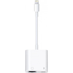 WORLDBOYU Lightning uz RJ45 Ethernet LAN tīkla adapteris ar lādēšanas portu izvēlētiem iPhone, iPad modeļiem, 100Mbps Plug and Play