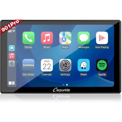 2024 Carpuride W901 Pro Portable Carplay un Android Car ar Dula Bluetooth, 9 collu 1080P skārienekrāns automašīnai, Mirror Link/GPS/Siri/FM, atbalsta uzstādīšanu uz kravas automašīnas paneļa