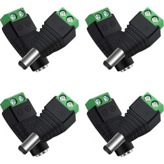 4 Paar DC Stecker und Buchse, 12 V, 5,5 mm x 2,1 mm Klinkenstecker, Adapter, für CCTV-Kamera, Sicherheitssystem, LED-Licht