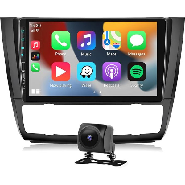 Atjaunināšana: CAMECHO 2+64G Android 13 auto radio BMW 1. sērijas E81 E82 E87 E88 2008-2012 ar Carplay/Android Auto/Mirrorlink, 9 collu kapacitīvais skārienekrāns Atbalsta WiFi/GPS/FM/Bluetooth/SWC