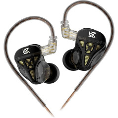 keephifi KZ DQS KZ In-Ear austiņas, 1DD In Ear Monitor IEM austiņas, vadu dinamiskās pusatvērtās HiFi Bass IEM, 3,5 mm, 2 kontakti, 2 kontakti (bez mikro)