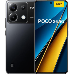 Xiaomi Poco X6 5G viedtālrunis 12GB/256GB melns Dual SIM 5100mAh 6,67 collu AMOLED displejs, POCO-X6-5G-12G-256G-BLACK