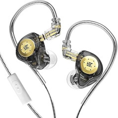 CCA KZ EDX Pro In-Ear monitora austiņas Vadu IEM austiņas Dual DD HiFi Stereo skaņas austiņas Trokšņus slāpējošas austiņas Melnas ar mikrofonu