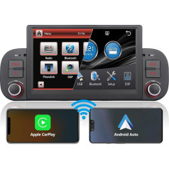 7 collu augstas veiktspējas DSP autoradio Fiat Panda 2013-2020 iebūvēts bezvadu Carplay un Android auto navigācijas stūres rata vadība SWC zemfrekvences skaļrunis EQ Bluetooth USB IPS skārienekrāns AM FM RDS radio