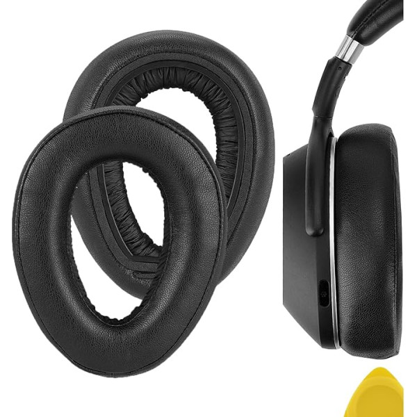 Geekria Performance Protein Leather rezerves ausu spilventiņi Sennheiser PXC 550 PXC 550-II bezvadu MB 660 sērijas austiņām Ausu spilventiņi austiņu austiņu kausiņiem Remonta daļas (melnas/ īpaši biezas)