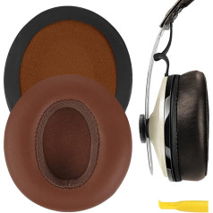 Geekria QuickFit Protein-Leder-Ersatz-Ohrpolster für Sennheiser Momentum Over-Ear-Kopfhörer, Ohrpolster, Reparaturteile (braun)