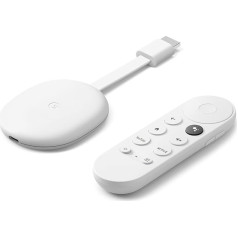 Chromecast ar Google TV (HD) Sniegs - Straumējiet izklaidi uz televizoru, izmantojot balss tālvadības pulti - Skatieties filmas un TV raidījumus HD formātā - Chromecast franču valodā