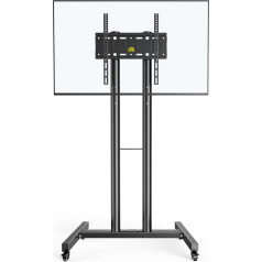 FORGING MOUNT TV statīvs 23-55 collu plazmas/LCD/LED televizoriem, 4 regulējami augstumi ar riteņiem Maks. VESA 400 x 400, maksimālā slodze 40 kg, melns, melns