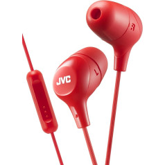 JVC HAFX38MR Marshmallow Earphones with Microphone & In-line Remote (Red)