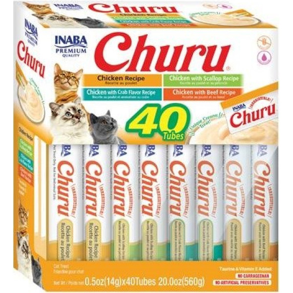 cat churu varieties chicken - kārums kaķiem 40x14 g