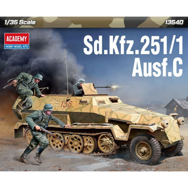 Plastmasas modelis bruņumašīna sd.kfz.251/1 ausf.c 1/35