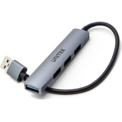 Концентратор usb-a; 3x usb-a 2.0; 1x usb-a 5 gbps алюминий