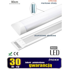 Virsmas montāžas lineārā paneļa rezultātā lampas slim 90cm 30w 6000k auksts