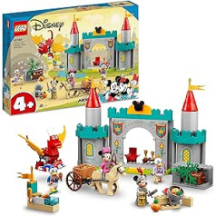 LEGO 10780 Disney Mickey Castle Adventure, Rotaļlietu pils celtniecībai, Iekļautas 4 Mikipeles figūriņas, tostarp Deizija, Donalds Daks, Mikijs un Minnija Pele, Dāvana bērniem, meitenēm un zēniem no 4