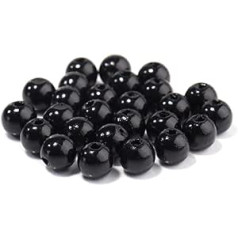 1000pcs 3-10mm Round ABS Imitation Beads Loose Beads Plastic Spacer Beads for Jewelry Making DIY Bracelet Necklace Black Hole 10mm x 100pcs