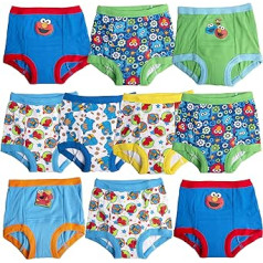 Sesame Street Unisex Baby Sesame Boys Puoduko kelnaitės ir apatiniai mažylių treniruotėms, Sesame Tb 10pk, 2T US