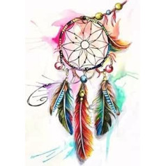 PRDECE DIY Dream Catcher glezna pēc skaitļiem Digitālā ar rokām apgleznota rāmja glezna uz audekla Dāvanu sienas dekorēšana AF9 40 x 50 cm bez rāmja