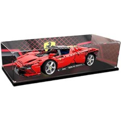 APRILA akrila displeja futrālis priekš Lego 42143 Technic Ferrari Daytona SP3, putekļu necaurlaidīgs displeja korpuss, caurspīdīgs displeja futrālis, glabāšanas kaste modeļiem kolekcionējamiem priekšmetiem, 62 x 30 x 20 cm (tikai displeja futr