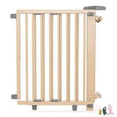Geuther 2733+ 2735+ Swivel Stair Safety Gate for Children, Dogs and Cats Made in Germany Fastening with Screws / Clamps on Railing One-sided Drilling on the Wall Adjustable TÜV Tested