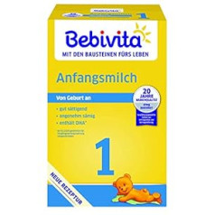 Bebivita Milk Formula 1 sākotnējais piena iepakojums pa 5 (5 x 500 g)