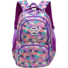 Backpack Kids Geometric Texture Prints Primary School Girls School Bag Backpack Five Types of Style (Style 3)