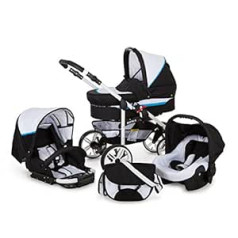 Lux4kids 3-in-1 Buggy Mega Set 4 Krāsu Grozāmie Riteņi Viss vienā Automašīnas sēdeklītis Isofix Baby Bath Baby Seat Matrix Go