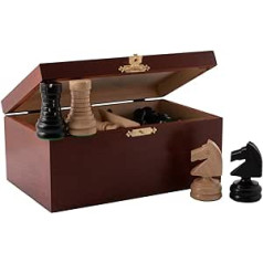 Classic Tournament Chess Pieces | Master of Chess | Handmade Championship Chess Set Without Chess Board - Weighted Only Chess Pieces Wood