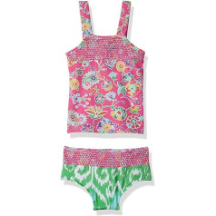 Masala Girls Baby Smocked Tankini Ananya Floral Pink